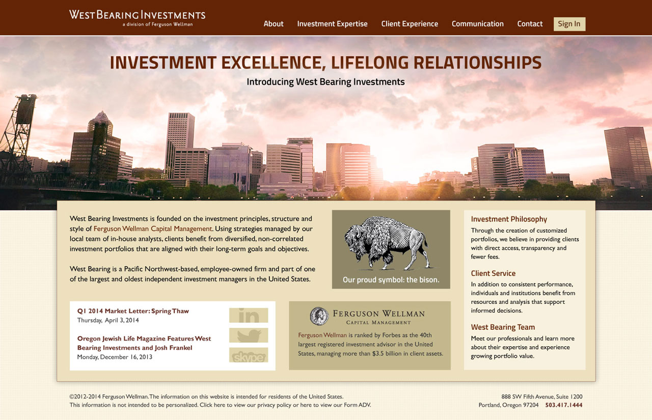 West Bearing Investments Web Site Design and Development